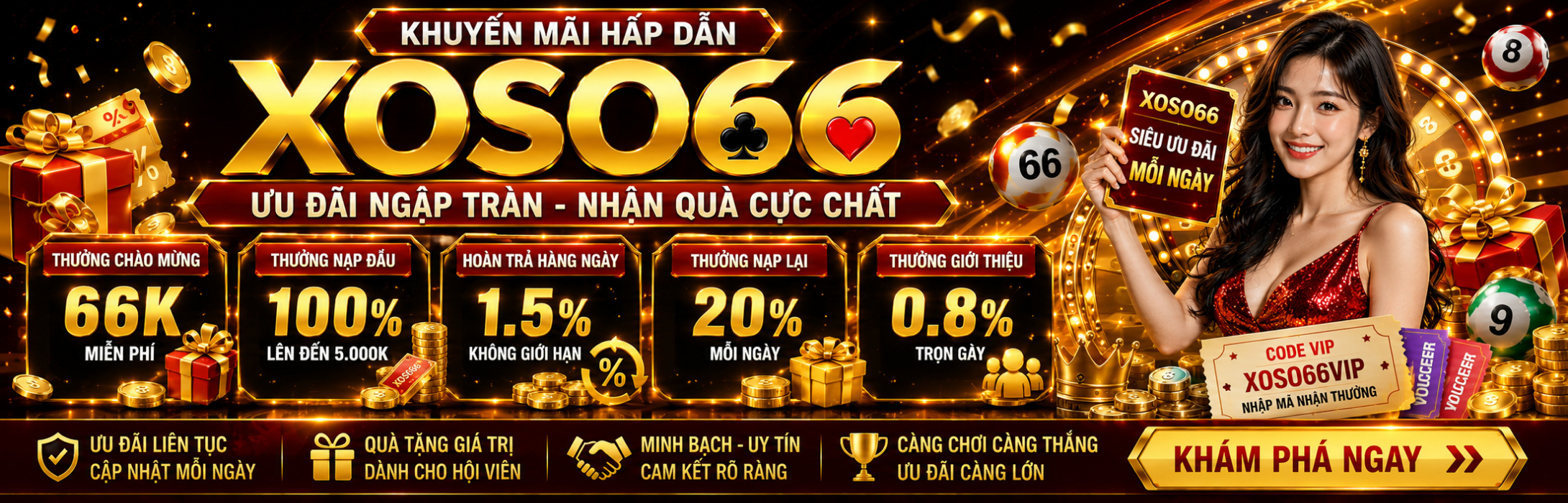 ưu đãi ngập tràn nhận quà cực chất Xoso66